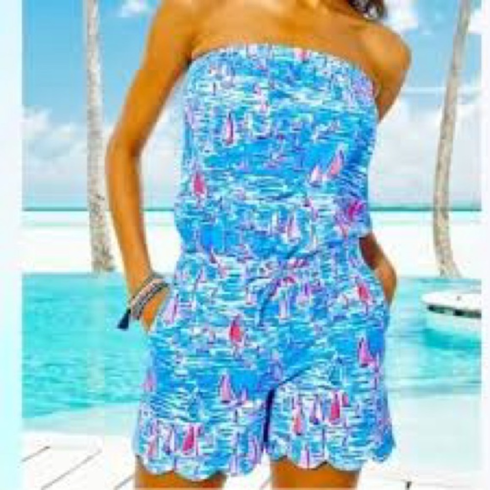 GUC Lilly Pulitzer Jace Romper. Boatylicious. Size Small.